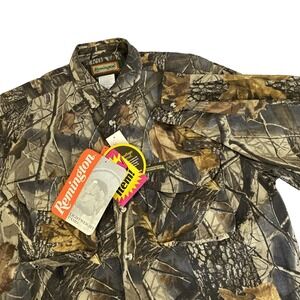 NWT Remington Rem-Lite Button Down Hunting Shirt RealTree Hardwoods Mens Large
